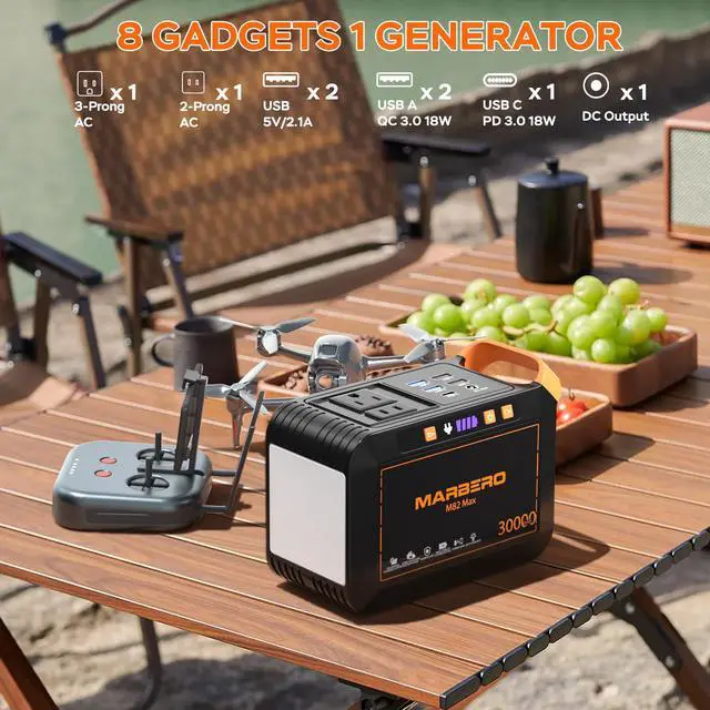 Alt view image 3 of 7 - 111Wh Solar Generator with Panels Included Solar Panel Kit 30W