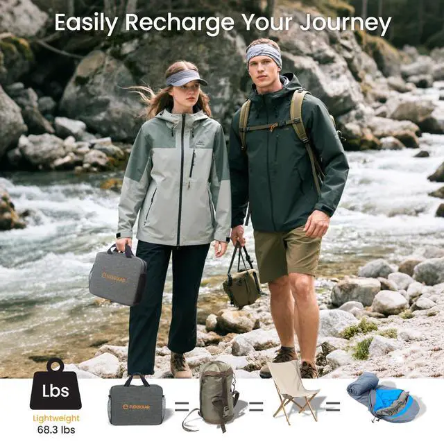 Alt view image 5 of 7 - 100W Foldable Portable Solar Panel Charger IP67 Waterproof