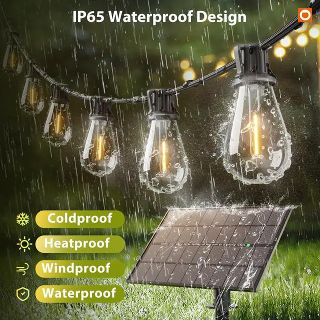 Alt view image 5 of 7 - 198FT(192FT+6) Solar String Lights Outdoor, Waterproof, Last 20+ Hrs