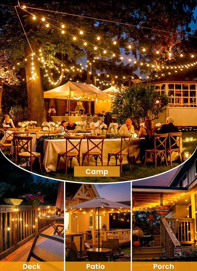 Alt view image 7 of 7 - 208FT 102LED Solar String Lights Outdoor with Remote & USB Port