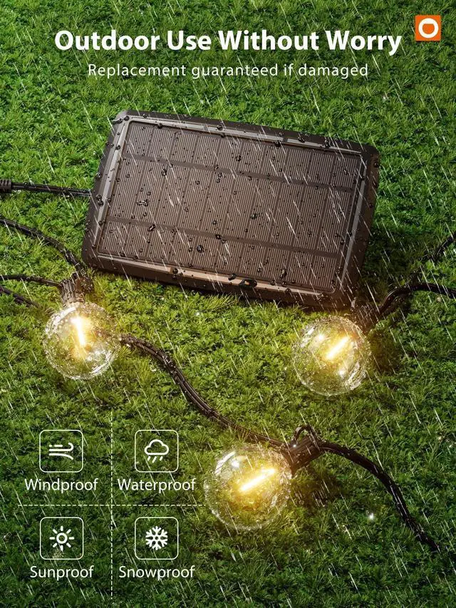 Alt view image 5 of 7 - 200FT Solar String Lights for Outside G50 Waterproof