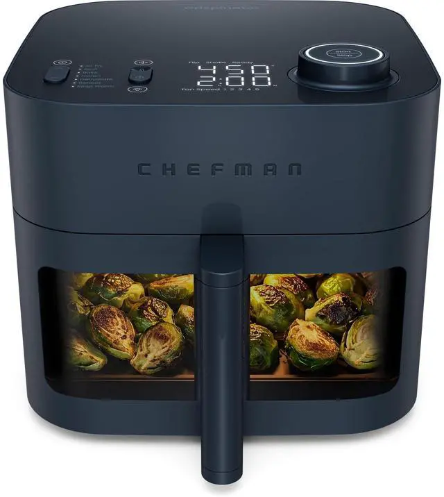 Main image of Crispinator Air Fryer 7-in-1 with 8 Qt Capacity, 450°F Max Temp & TurboFry Pro Technology for Fast, Even Results, Bake, Broil, Dehydrate, Viewing Window, Nonstick Ceramic-Coated Basket