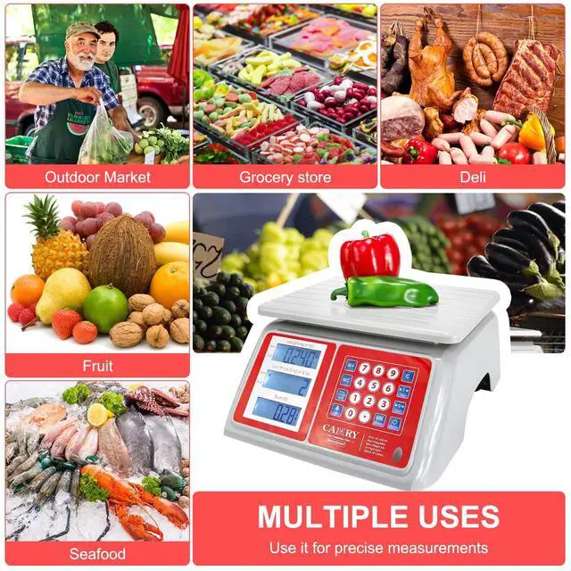 Alt view image 6 of 7 - Waterproof Commercial Food Scale, 66lb/30kg, Price Computing