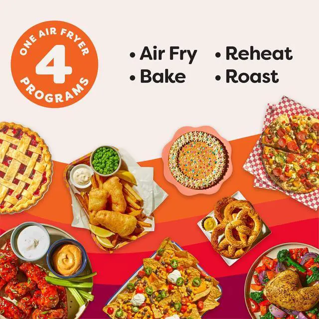 Alt view image 2 of 7 - Vortex 6QT XL Air Fryer, 4-in-1 Functions that Crisps, Roasts, Reheats, Bakes for Quick Easy Meals, 100+ In-App Recipes, is Dishwasher-Safe, from the Makers of , Black