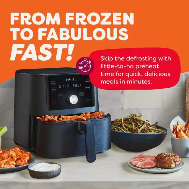 Alt view image 3 of 7 - Vortex 6QT XL Air Fryer, 4-in-1 Functions that Crisps, Roasts, Reheats, Bakes for Quick Easy Meals, 100+ In-App Recipes, is Dishwasher-Safe, from the Makers of , Black
