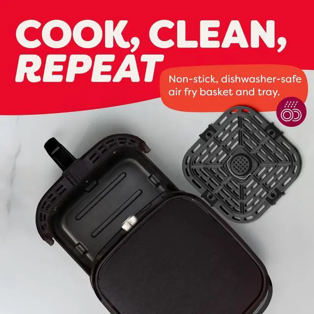 Alt view image 7 of 7 - Vortex 6QT XL Air Fryer, 4-in-1 Functions that Crisps, Roasts, Reheats, Bakes for Quick Easy Meals, 100+ In-App Recipes, is Dishwasher-Safe, from the Makers of , Black
