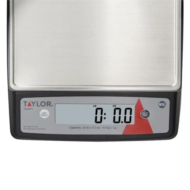 Alt view image 4 of 5 - TE22FT 22-Pound Digital Portion Control Scale, Food Scale for Precise Weight Measuring and Portion Control, Tare and Hold Function, NSF, Stainless Steel Platform