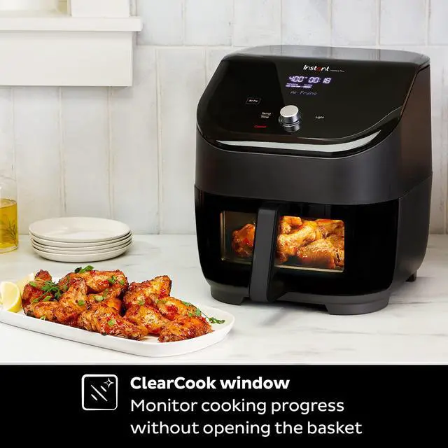 Alt view image 2 of 6 - Vortex Plus 6QT ClearCook Air Fryer, Clear Windows, Custom Program Options, 6-in-1 Functions, Crisps, Broils, Roasts, Dehydrates, Bakes, Reheats, from the Makers of , Black