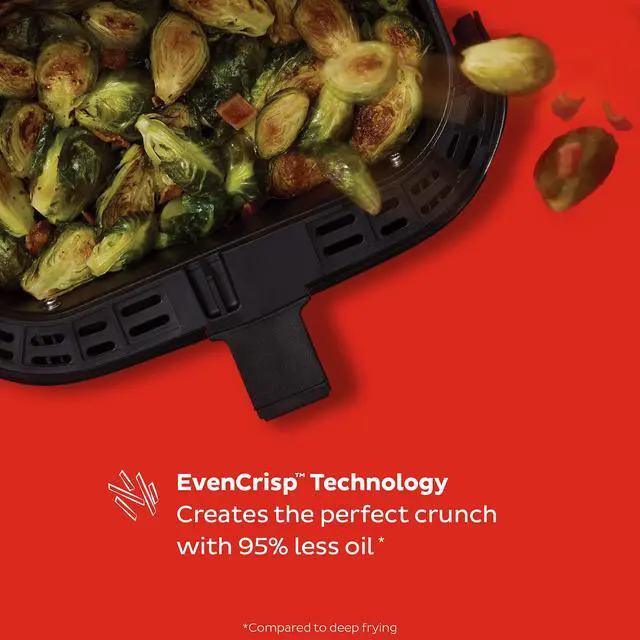 Alt view image 3 of 6 - Vortex Plus 6QT ClearCook Air Fryer, Clear Windows, Custom Program Options, 6-in-1 Functions, Crisps, Broils, Roasts, Dehydrates, Bakes, Reheats, from the Makers of , Black