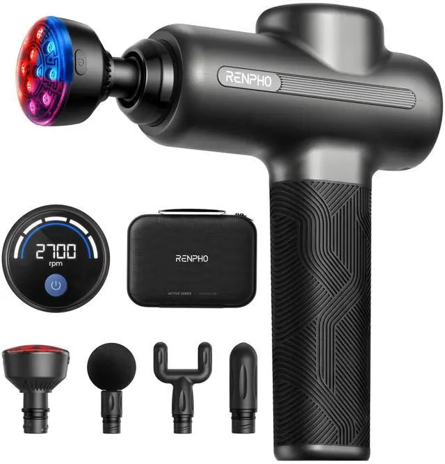Main image of Active 2 Red Massage Gun with 850nm Infrared Heating & 3 Light Modes