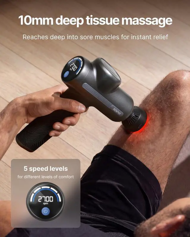 Alt view image 4 of 7 - Active 2 Red Massage Gun with 850nm Infrared Heating & 3 Light Modes