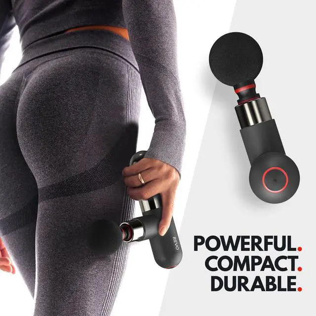Alt view image 4 of 5 - The Pill by REVO - Handheld Deep Tissue Electric Massage Gun with 4 Attachments - Powerful, Sleek, Ergonomic, Lightweight - Compact and Easy to Hold Percussion Muscle Massager