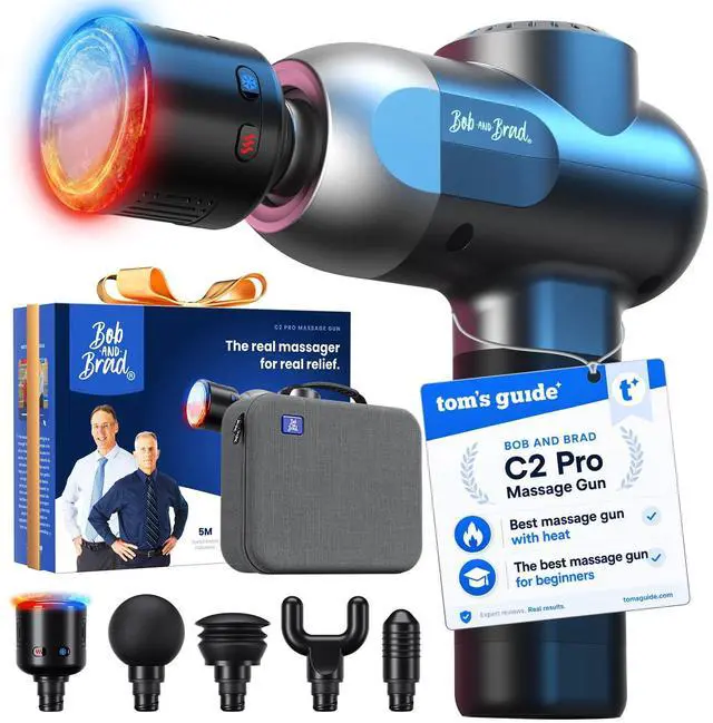 Main image of C2 Pro Massage Gun with Heat and Cold Therapy, FSA Eligible & HSA Approved, PT-Developed Deep Tissue Back Massager for Athletes, Men & Women Birthday & Holiday Gifts