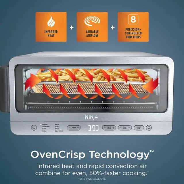 Alt view image 3 of 7 - Flip Toaster Oven & Air Fryer, 8-in-1, Stainless Steel, SP151