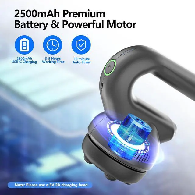 Alt view image 7 of 7 - Handheld Professional Mini Orbital Buffer Relief Massager, Adjustable Multi-Speed Vibration Deep Tissue Body Chiropractic Massager for Neck, Shoulder, Leg,Back muscle pain relief massage therapy