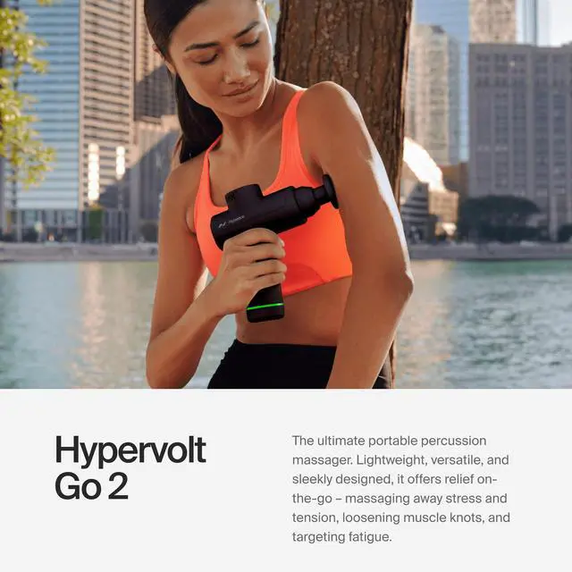 Alt view image 2 of 7 - Hypervolt Go 2 Handheld Percussion Massage Gun Deep Muscle Tissue