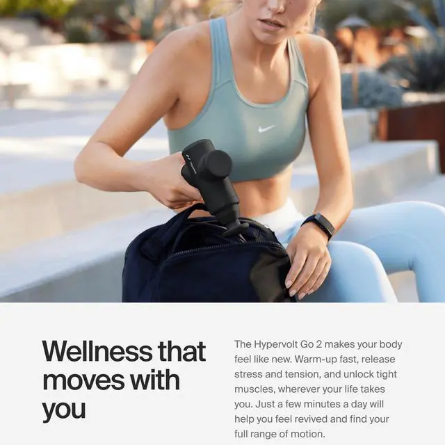 Alt view image 3 of 7 - Hypervolt Go 2 Handheld Percussion Massage Gun Deep Muscle Tissue