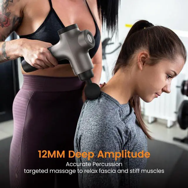 Alt view image 4 of 7 - 3 Massage Gun, Massage Gun Deep Tissue for Athletes, Professional Muscle Percussion Massager, Massager for Shoulder Leg Back Body Pain Relief, Quiet Portable Sport Tool, Gifts for Him