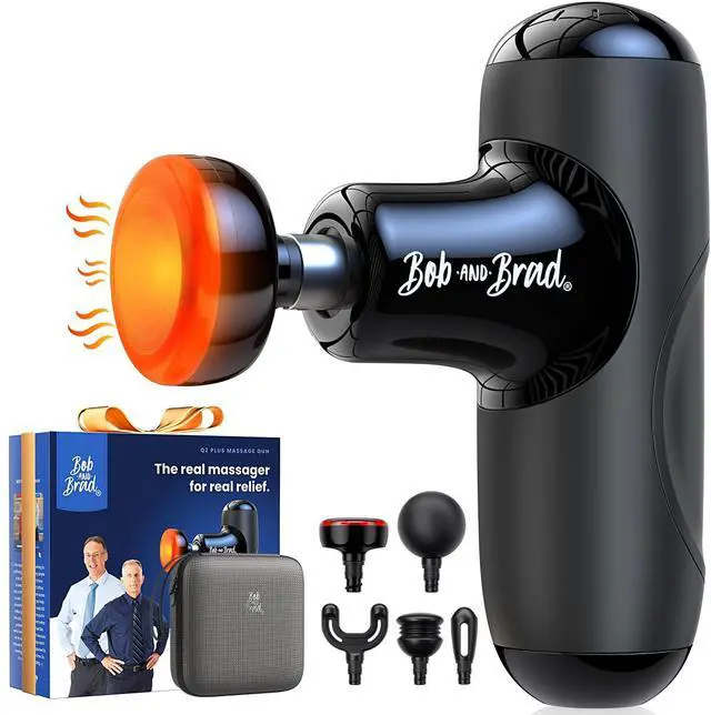 Main image of Q2 Plus Mini Massage Gun with Heat, Pocket-Sized Heated Deep Tissue Massager, FSA Portable Muscle Massager Gun, Ultra Small & Quiet Travel Massage Gun for Pain Relief, HSA Eligible