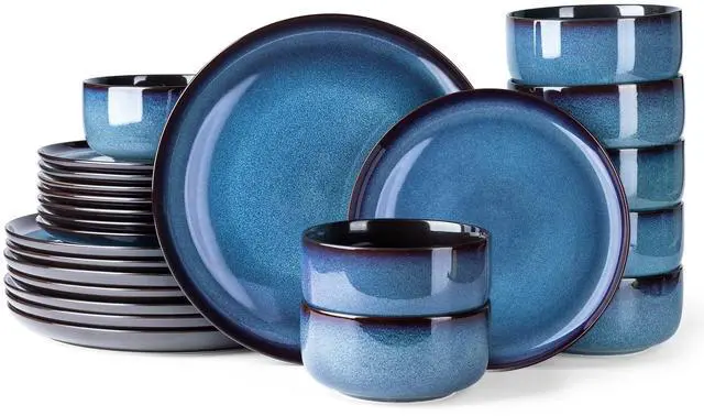 Main image of Ceramic Dinnerware Sets for 8,24-Piece Plates and Bowls Set