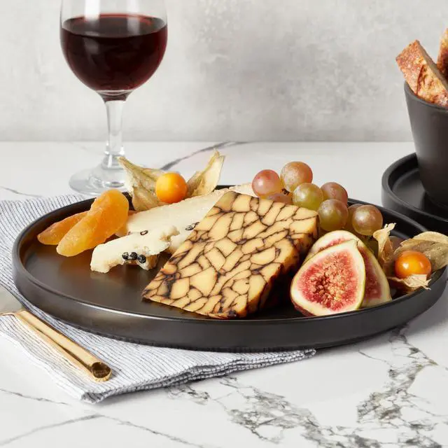 Alt view image 6 of 7 - Celina Stoneware 32 Piece Modern Dinnerware Set, Plates and Bowls, Black Matte, Service for 8, Microwave & Dishwasher Safe