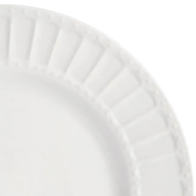 Alt view image 4 of 6 - Zen Buffet Porcelain Ceramic Dinnerware Sets for 8, Plates and Bowls Set (40pcs), White Embossed Dishes