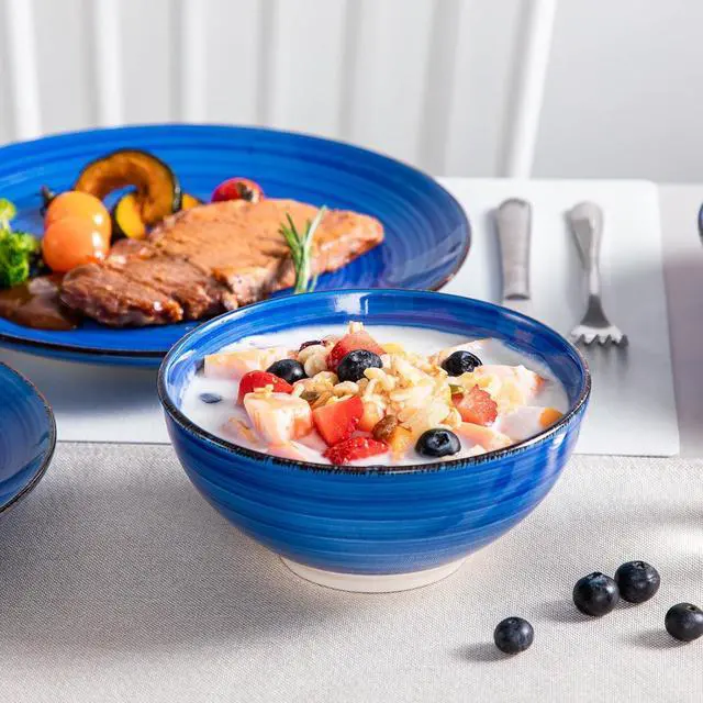 Alt view image 7 of 7 - Bonita Stoneware Dinnerware Sets, 24 Pieces Dishes Set for 6
