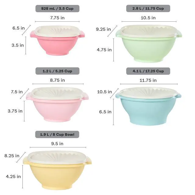 Alt view image 4 of 7 - Heritage 36-Piece Vintage Pastel Set (18 Containers + 18 Lids)
