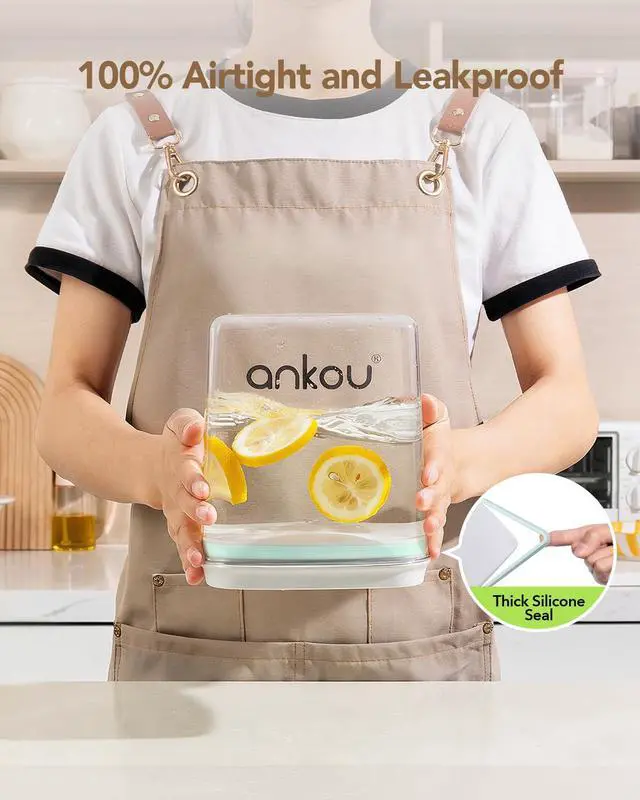 Alt view image 3 of 6 - Food Storage Container Sets, 2.8 Qt *2+ 4.2 Qt *4 Airtight Canisters with Lids and 130ml Scoop, BPA-Free Plastic Pantry Containers for Flour, Sugar, Rice