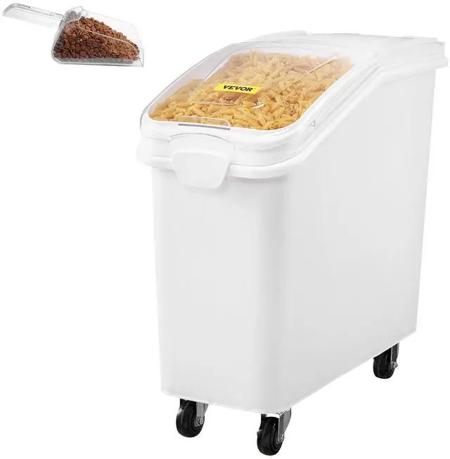 Main image of 21 Gallon Ingredient Bin with Scoop 400 Cup Ingredient Bin with Sliding Lid Commercial Food Storage for Kitchen