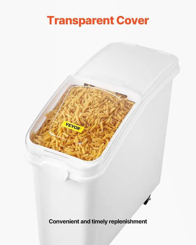 Alt view image 6 of 7 - 21 Gallon Ingredient Bin with Scoop 400 Cup Ingredient Bin with Sliding Lid Commercial Food Storage for Kitchen