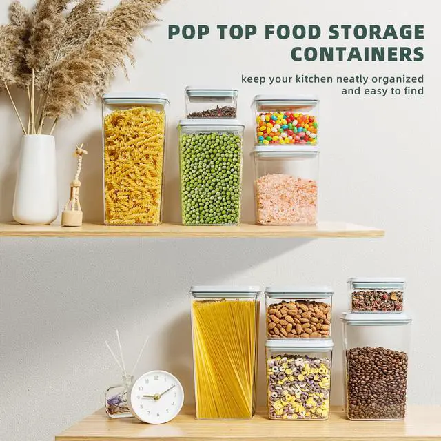 Alt view image 2 of 7 - Airtight Food Storage Containers, 10-Piece, 5 Sizes, Pop-Top Lids