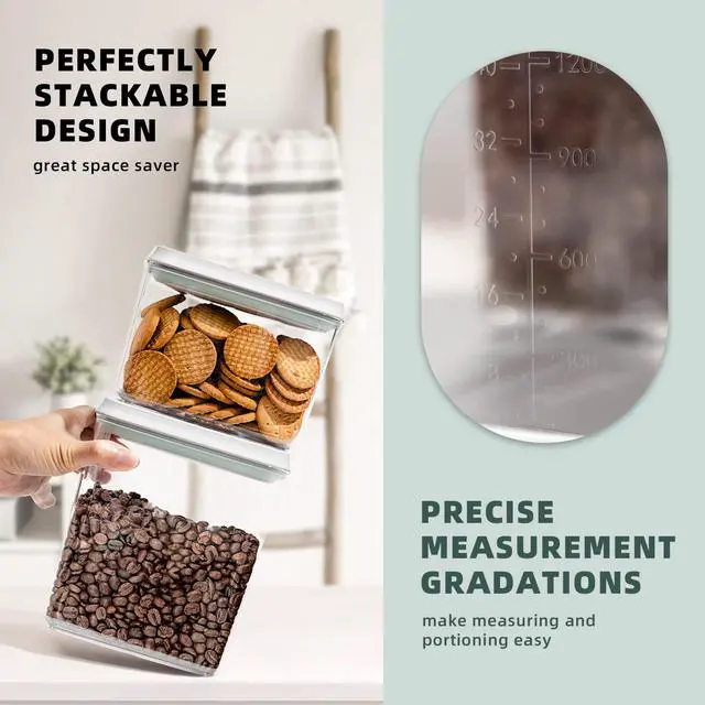 Alt view image 5 of 7 - Airtight Food Storage Containers, 10-Piece, 5 Sizes, Pop-Top Lids
