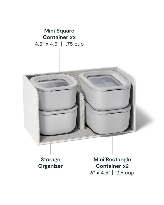 Alt view image 3 of 7 - Mini Food Storage 9-Piece Set, Glass Storage Containers for Food