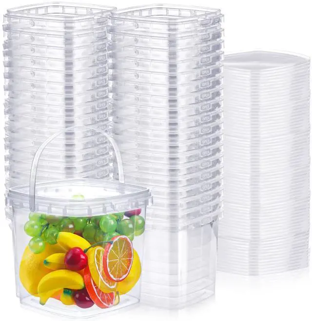 Main image of 75 Pack 68 Oz Square Deli Containers with Lids Food Storage