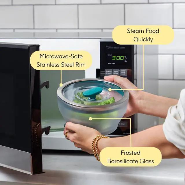 Alt view image 4 of 7 - 4-Pc Microwave Cookware Set (Kale)