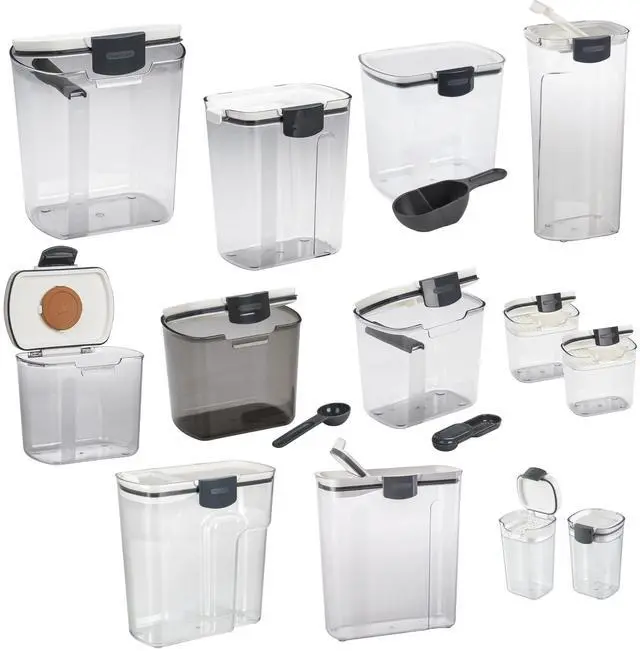 Main image of ProKeeper Baker's Airtight Kitchen Storage Canister Container Set for Flour, Sugar & More, Keeps Ingredients Fresh, with Accessories (Multicolor, 13- Piece)