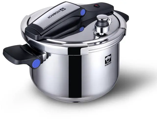 Main image of 8QT Stainless Steel Pressure Cooker, Olla de presion, Cooking Pressure Cooker, Compatible with Induction and Gas Stovetops, Dishwasher Safe, One-Hand Opening Design