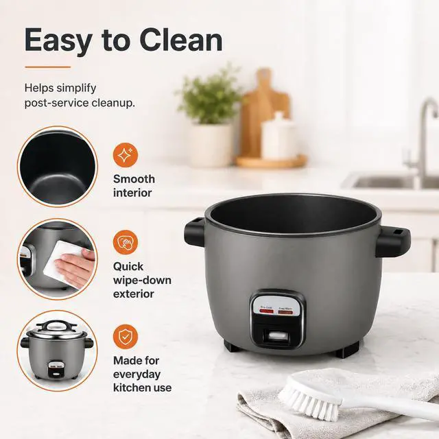 Alt view image 7 of 7 - 40 Cups Commercial Rice Cooker/Warmer | Large Capacity Rice Cooker is built to last through constant rigorous use.