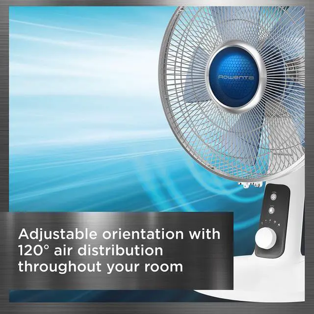 Alt view image 7 of 7 - , Desk Fan, Turbo Silence Table Fan, 12 Inches, Ultra Quiet Fan for Bedroom, Oscillating, Portable, 4 Speeds, Manual Turn Dial, White, Indoor, VU2730
