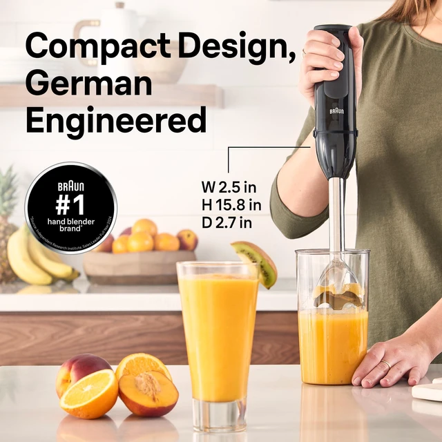 Alt view image 6 of 7 - MultiQuick Vario 5 Hand Blender, 21-Speed, Turbo Boost, 500W | #1 Hand Blender Brand. SplashControl Technology, EasyClick, Chopper, Whisk, Masher, Ergonomic Handle, Signle Hand Operation