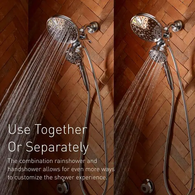 Alt view image 4 of 7 - 26009SRN Engage Magnetix 2-in-1 Combo Rain Showerhead with Handheld Spray, Magnetic Docking System, Spot Resist Brushed Nickel, 6-Spray Settings, 2.5 GPM | Handheld Spray, Magnetic Docking System