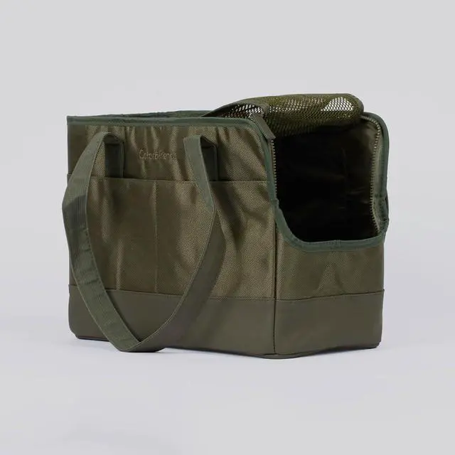 Alt view image 3 of 7 - OSKAR & FRIENDS Pet Carrier Tote Bag for Small Dogs & Cats Fully Closable Mesh, Vegan Leather, Sherpa Pad Stylish Dog Purse Carrier for Pets Up to 20 lbs