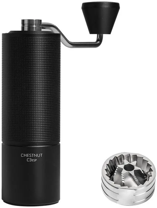Main image of Chestnut C3 ESP Manual Coffee Grinder, Stainless Steel S2C Portable Conical Burr Hand Coffee Grinder, Adjustable Grind Setting for Espresso to French Press - Black