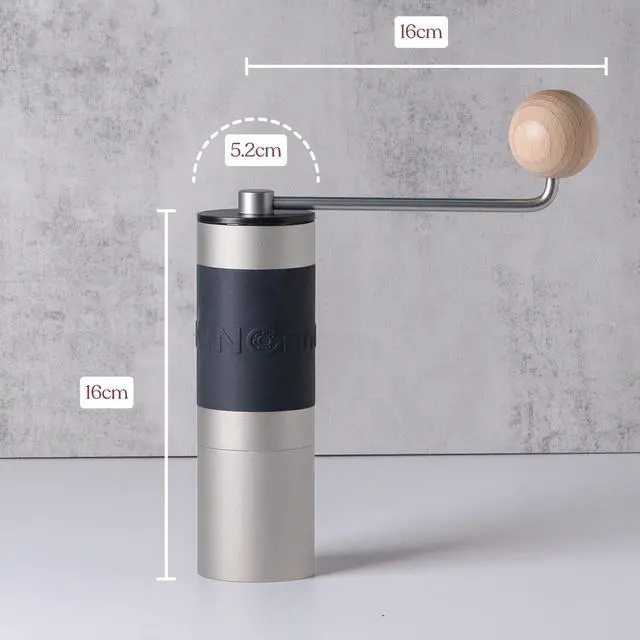 Alt view image 3 of 5 - Sliver K2 Manual Coffee Grinder Straight Handle Stainless Burr | Supports grind settings for various brewing methods such as pour-over and espresso