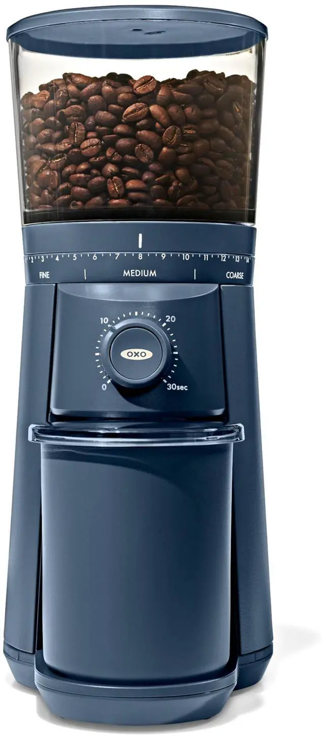 Main image of Brew Conical Burr Electric Coffee Bean Grinder - 12 Oz, Storm Blue | Stainless Steel, One-Touch Automatic Smart Grind, 15 Settings For Espresso, French Press, Cold Brew