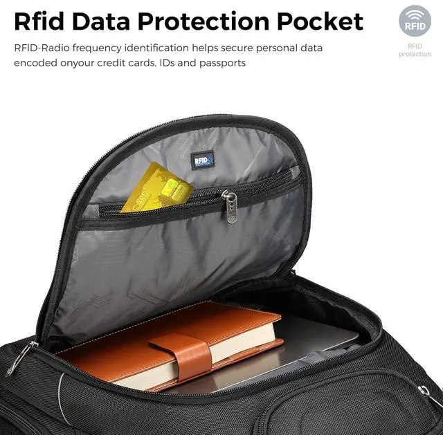 Alt view image 6 of 7 - Design TSA Business Laptop Backpack For Men,Travel Backpack With USB Charging Port,College Tech Backpacks With RFID Pockets Presents For Men Fits 15.6 Inch Computer | J16BT-1