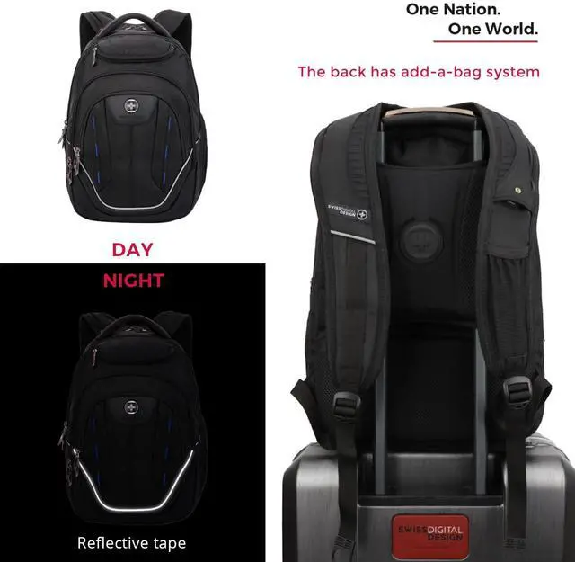 Alt view image 7 of 7 - Design TSA Business Laptop Backpack For Men,Travel Backpack With USB Charging Port,College Tech Backpacks With RFID Pockets Presents For Men Fits 15.6 Inch Computer | J16BT-1