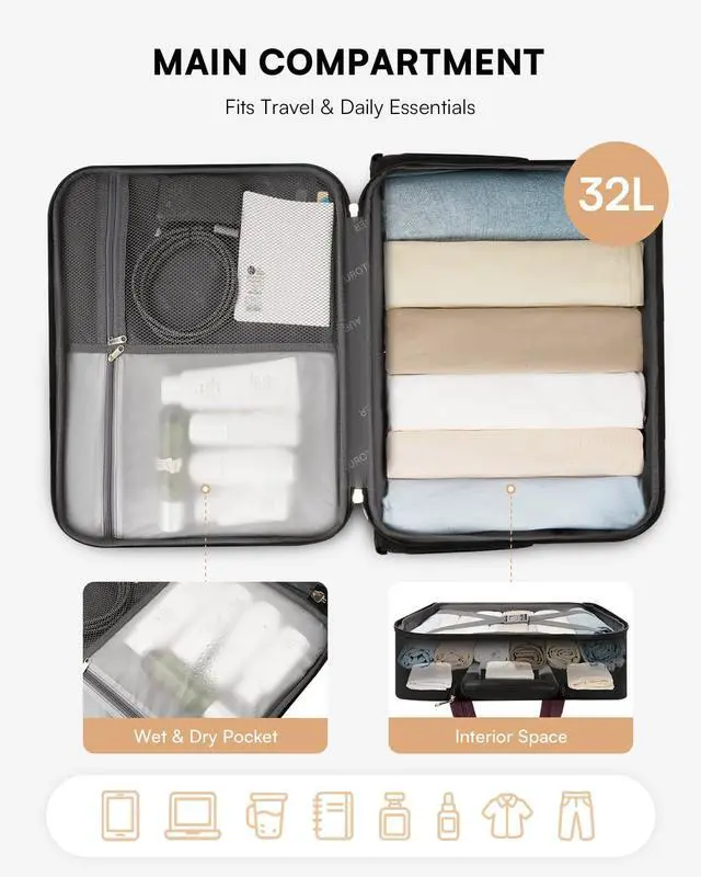 Alt view image 3 of 7 - Puffer Rolling Laptop Briefcase Bag with Wheels For Women Work & Travel | Fits 16-Inch Computer Bag with Wheels, Water Resistant, TSA Friendly, 4 Pockets, Lockable Zippers, 3 Ways to Carry