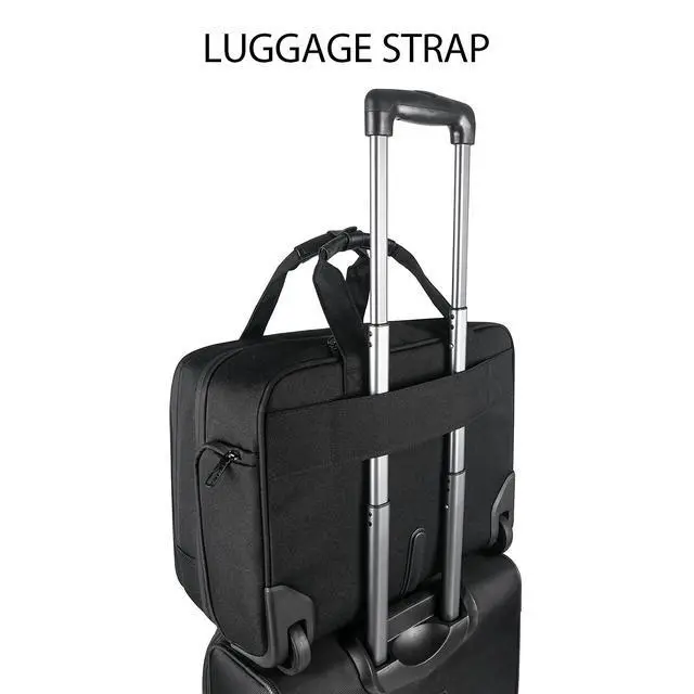Alt view image 7 of 7 - 17.3 Inch Rolling Laptop Bag, Waterproof Overnight Rolling Bags, Laptop Bags for Travel/Work/Business, Stylish Carry on Briefcase, Black | Overnight Rolling Bag, Stylish Carry on Briefcase